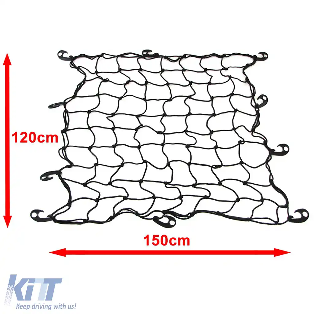 Plasă de remorcă 2.5x3m din nailon elastic rezistent la rupere, plasă de încărcare pentru remorcă auto, de culoare neagră-image-6206187