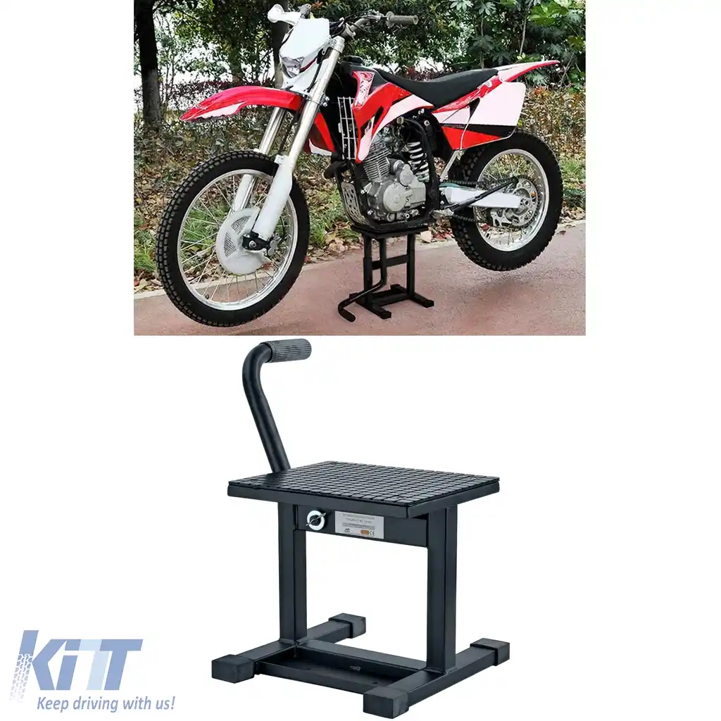 Platformă de ridicare pentru motocicletă, suport jack Enduro, până la 130kg, negru