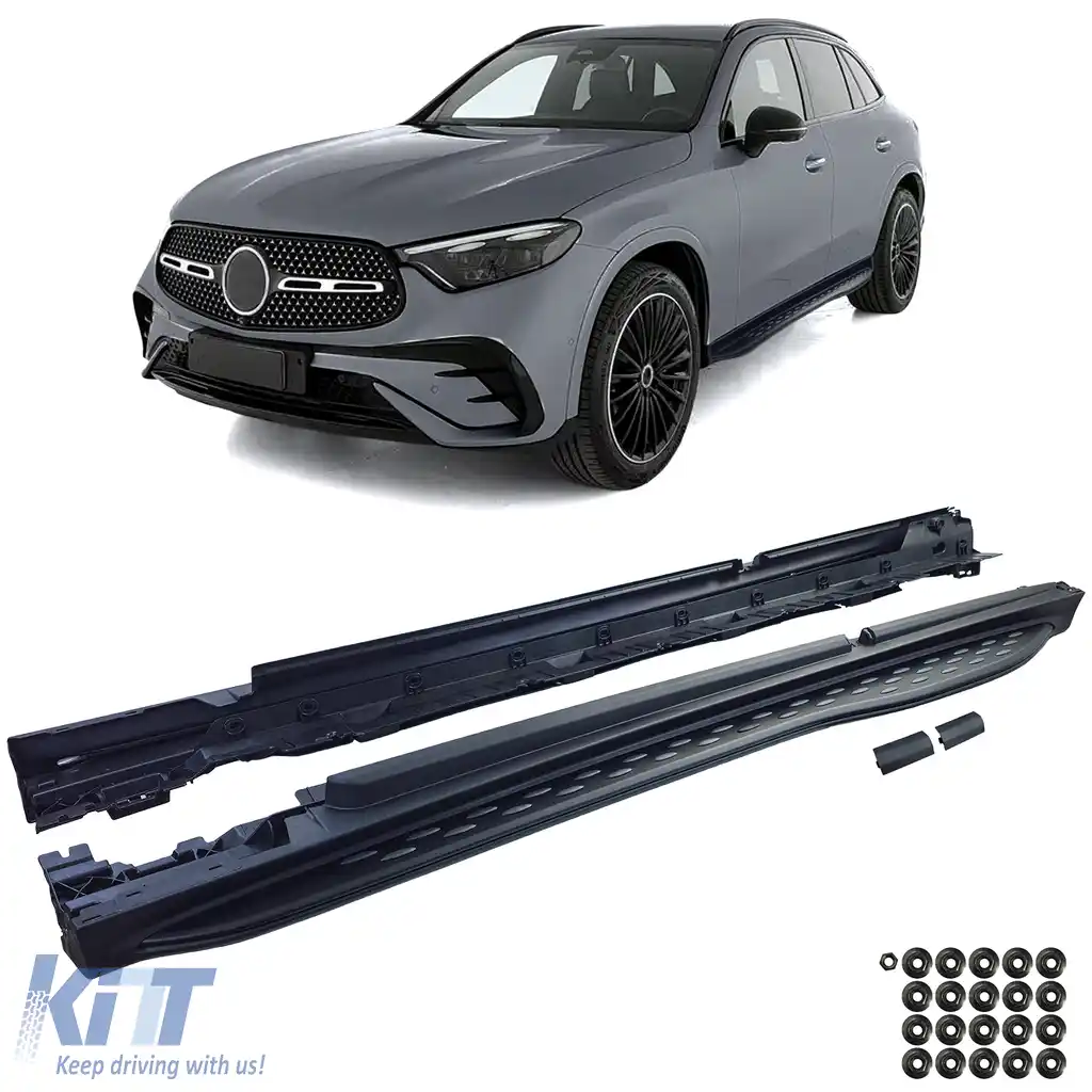 Plăci de alergare din aluminiu stil OE Black Edition potrivite pentru Mercedes GLC X254 C254 Coupe