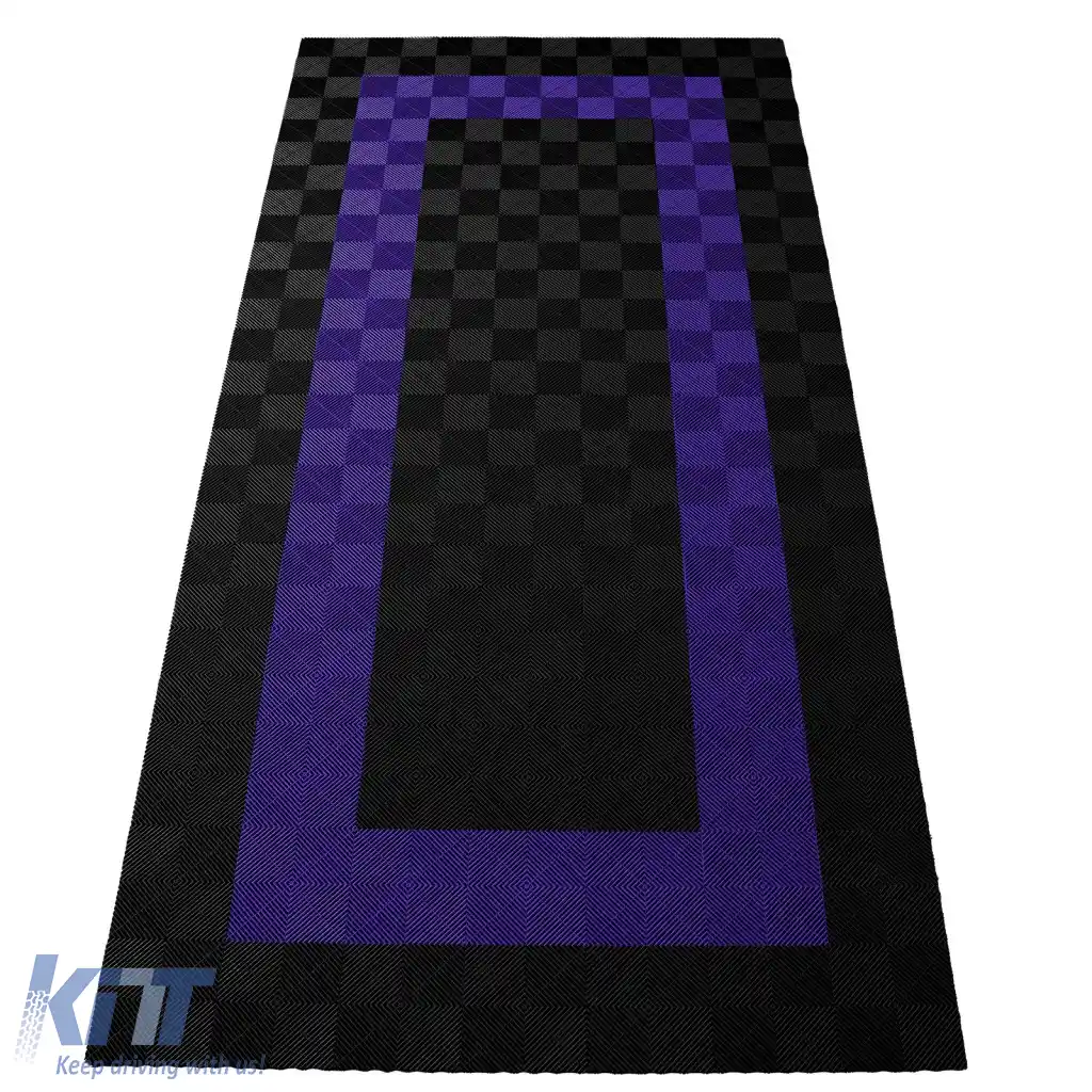 Plăci de pardoseală RAMROXX Performance pentru garaj Pardoseală 2.8mx5.6m negru violet 3