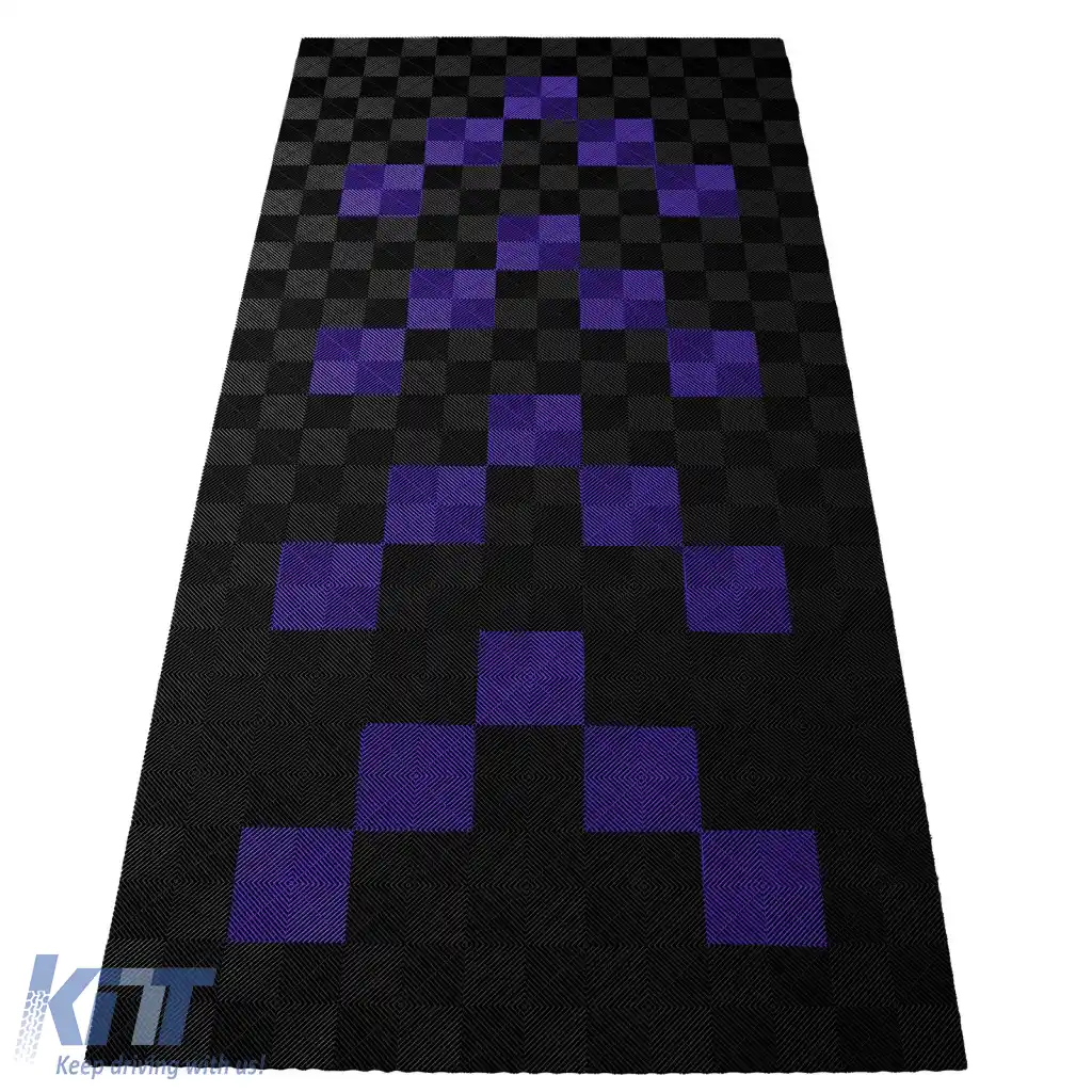 Plăci de performanță RAMROXX pentru garaj, podea 2.8mx5.6m, negru violet 1