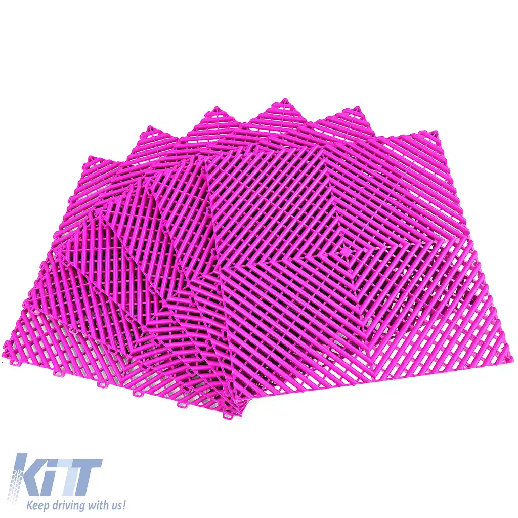 Plăci de podea RAMROXX Performance pentru garaj Podea Roz 40x40cm 6 bucăți 0.96mp