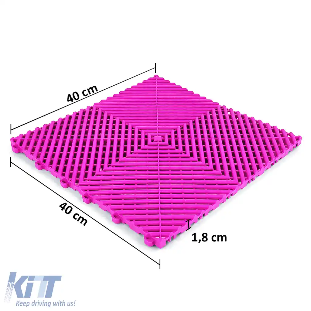 Plăci de podea RAMROXX Performance pentru garaj Podea Roz 40x40cm 6 bucăți 0.96mp-image-6204967