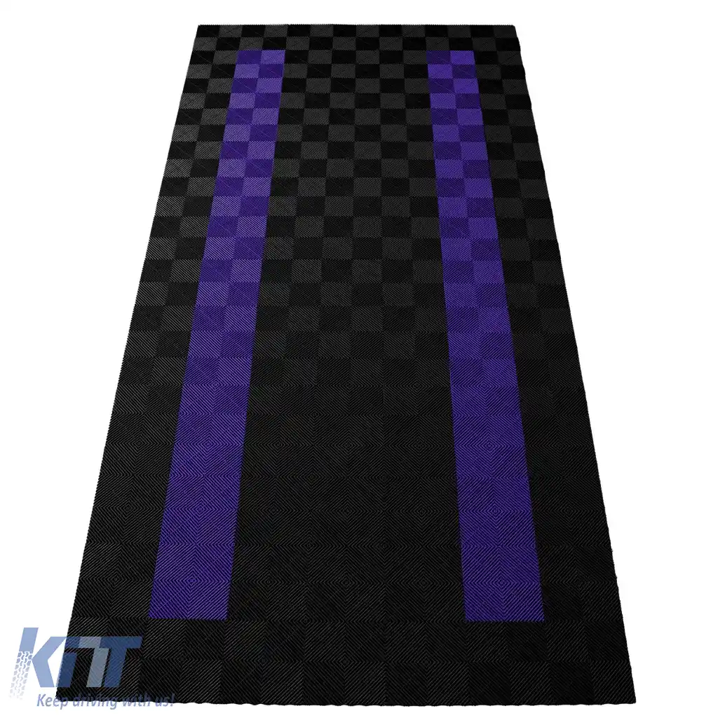 Plăci de podea RAMROXX Performance pentru garaj 2.8mx5.6m Negru Violet 4