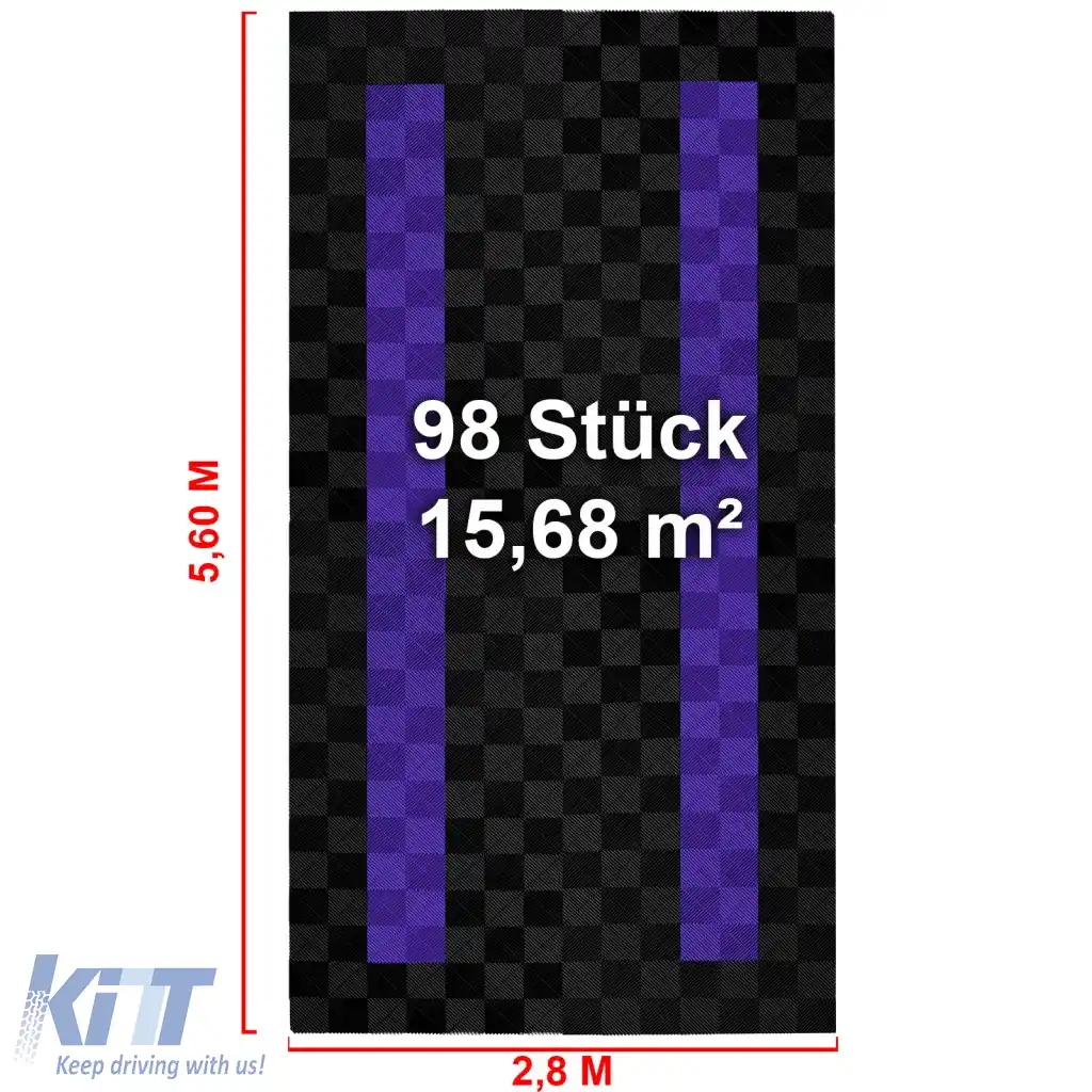 Plăci de podea RAMROXX Performance pentru garaj 2.8mx5.6m Negru Violet 4-image-6276190