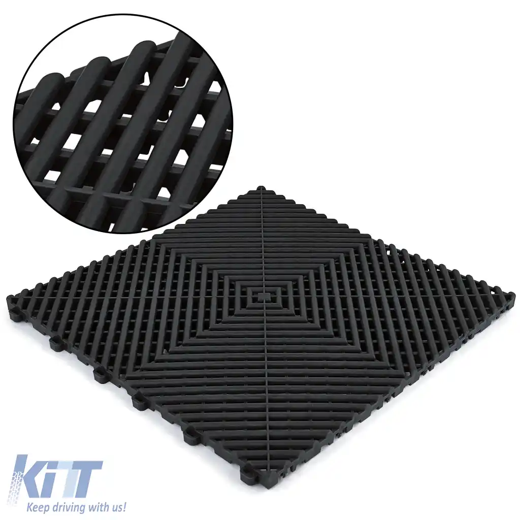 Plăci de podea RAMROXX Performance pentru garaj, culoare neagră, 40x40cm, 6 bucăți, 0.96mp-image-6276225