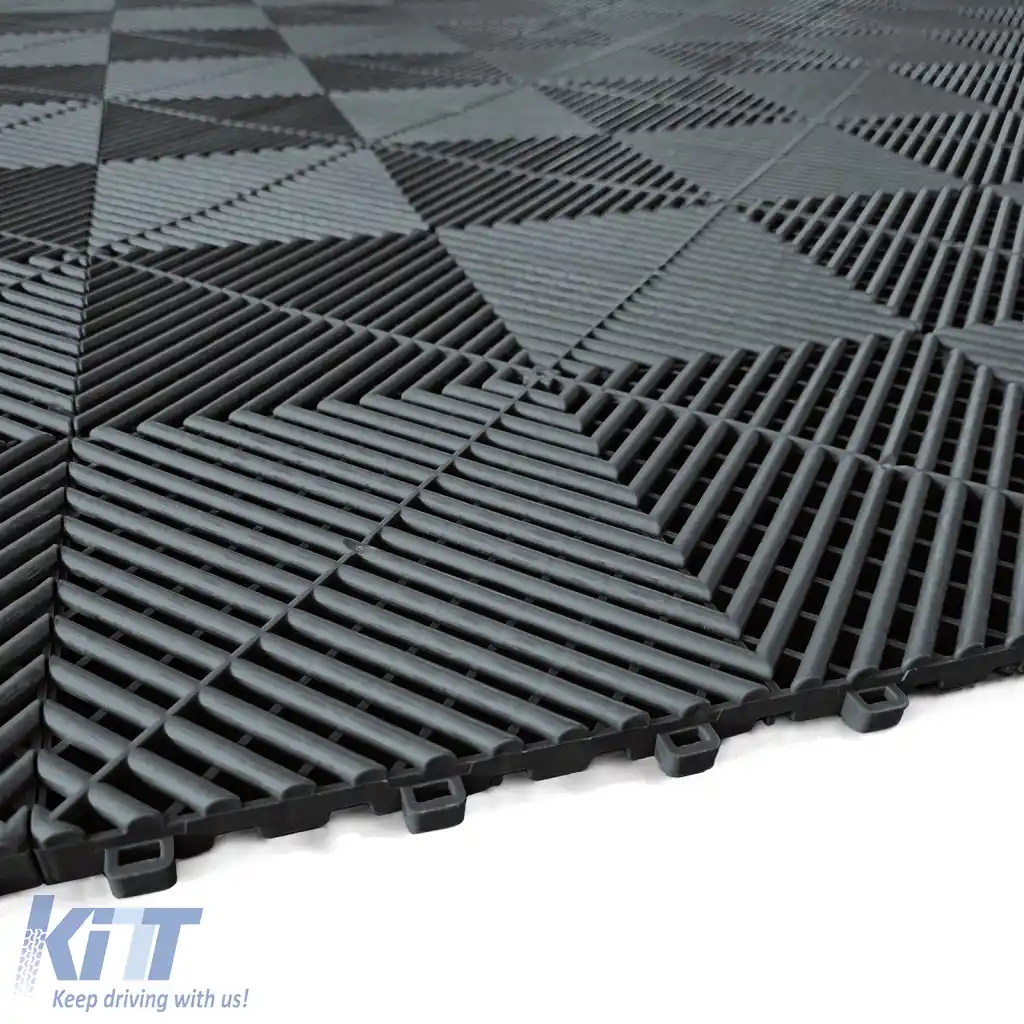 Plăci de podea RAMROXX Performance pentru garaj, culoare neagră, 40x40cm, 6 bucăți, 0.96mp-image-6276226