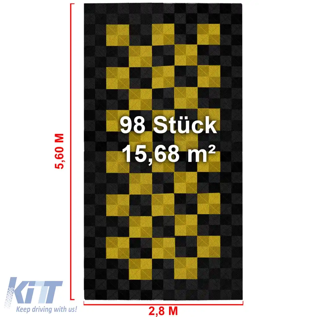 Plăci de podea RAMROXX Performance pentru garaj 2.8mx5.6m Negru Galben Set2-image-6276254