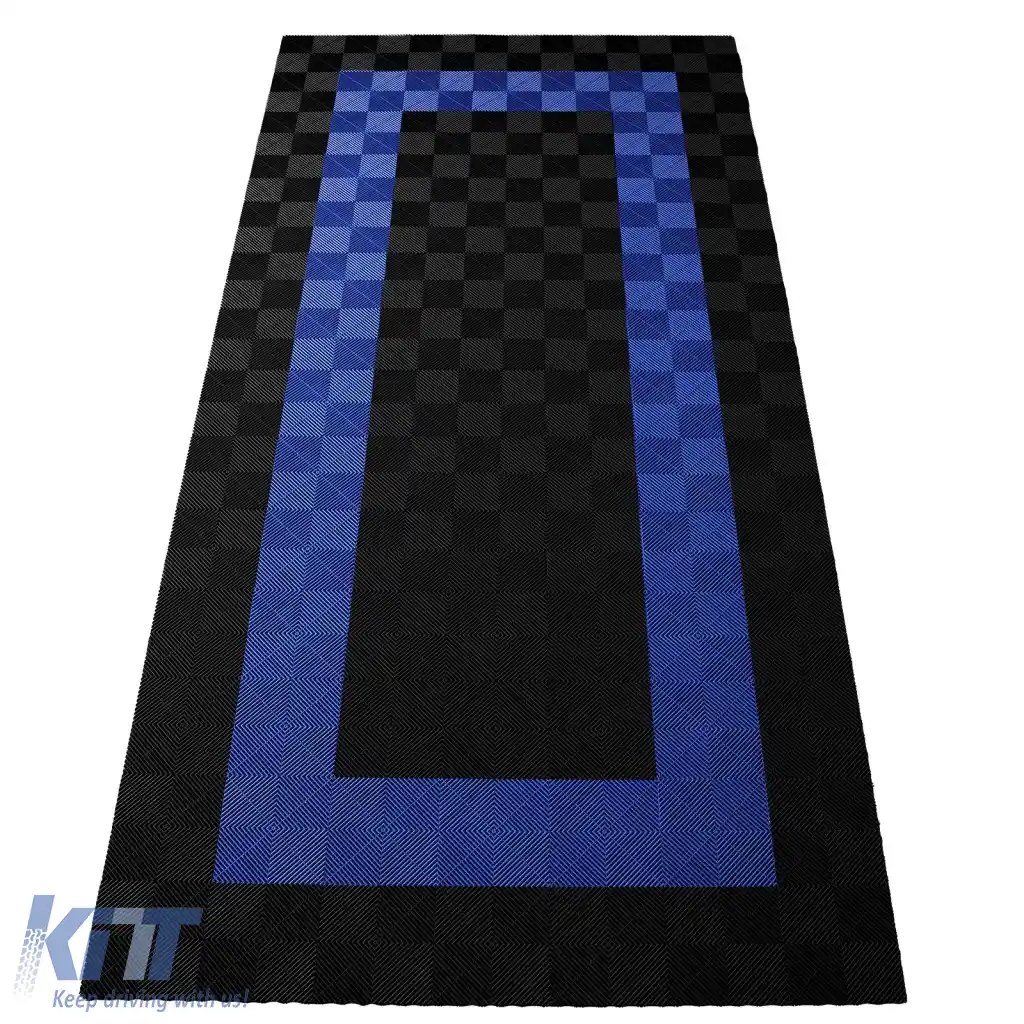 Plăci de podea RAMROXX Performance pentru garaj Podea 2.8mx5.6m negru albastru Set3