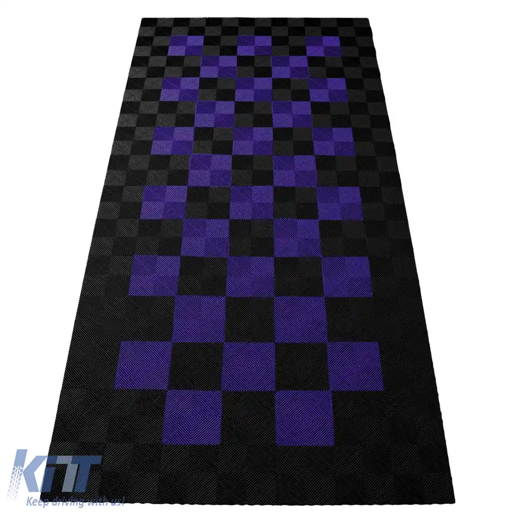 Plăci de podea RAMROXX Performance pentru garaj 2.8mx5.6m Negru Violet 2