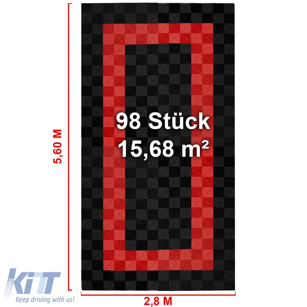 Plăci de podea RAMROXX Performance pentru garaj 2.8mx5.6m Negru Roșu Set3-image-6276344
