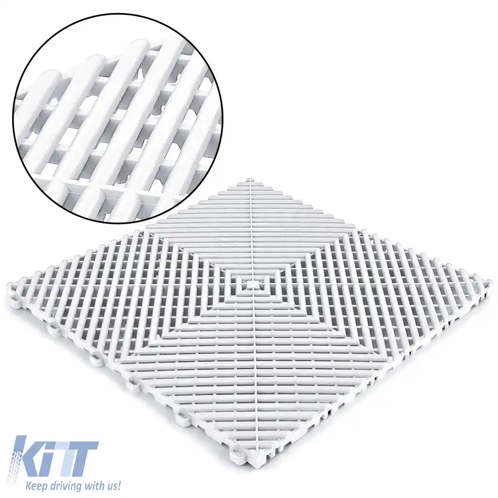 Plăci de podea RAMROXX Performance pentru garaj, podea albă 40x40cm, 6 bucăți, 0.96mp-image-6276363