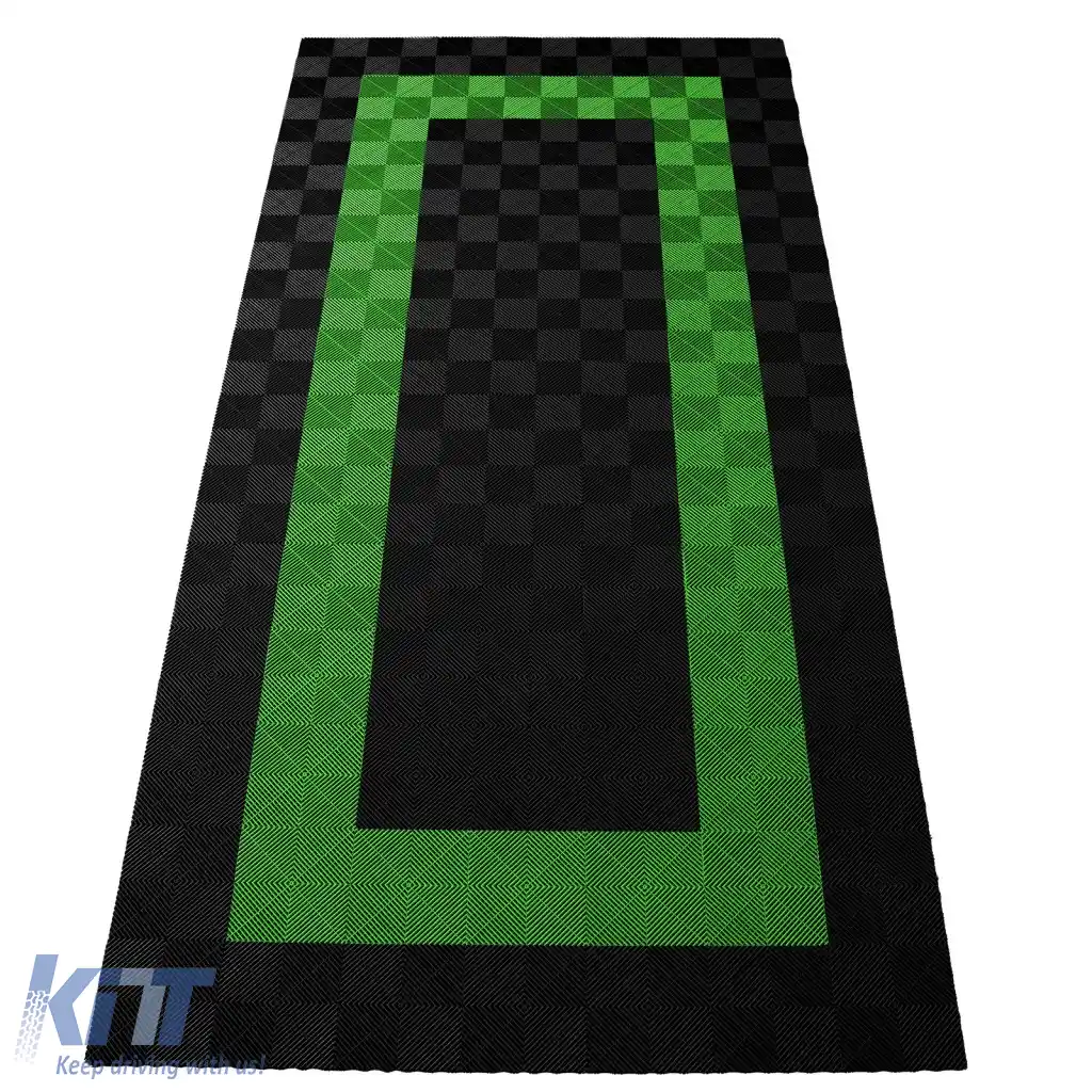Plăci de podea RAMROXX Performance pentru garaj Podea 2.8mx5.6m negru verde deschis 3
