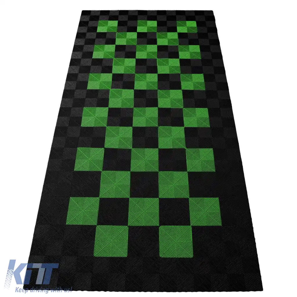 Plăci de podea RAMROXX Performance pentru garaj Podea 2.8mx5.6m negru verde deschis 2