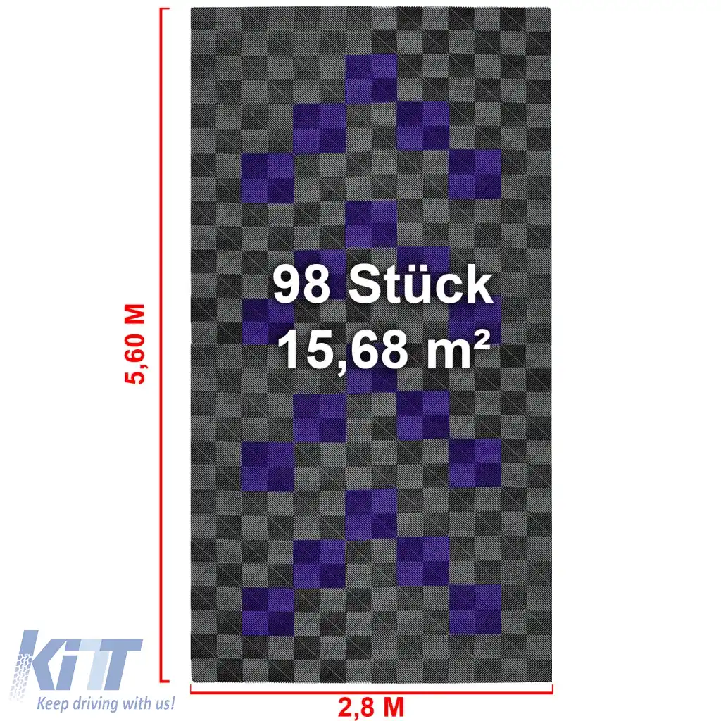 Plăci de podea RAMROXX Performance pentru garaj 2.8mx5.6m Gri Violet Set1-image-6326253
