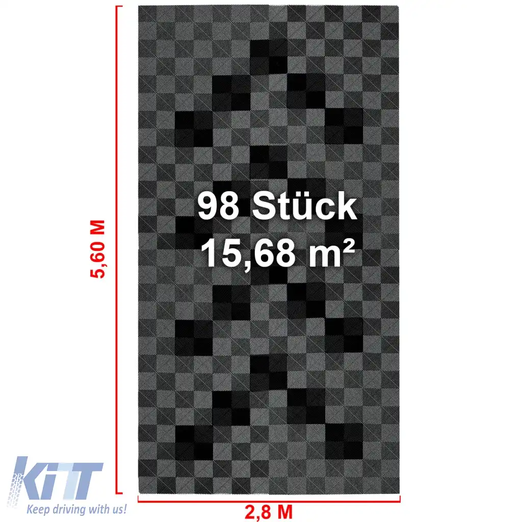 Plăci de podea RAMROXX Performance pentru garaj 2.8mx5.6m Gri Negru Set1-image-6326336
