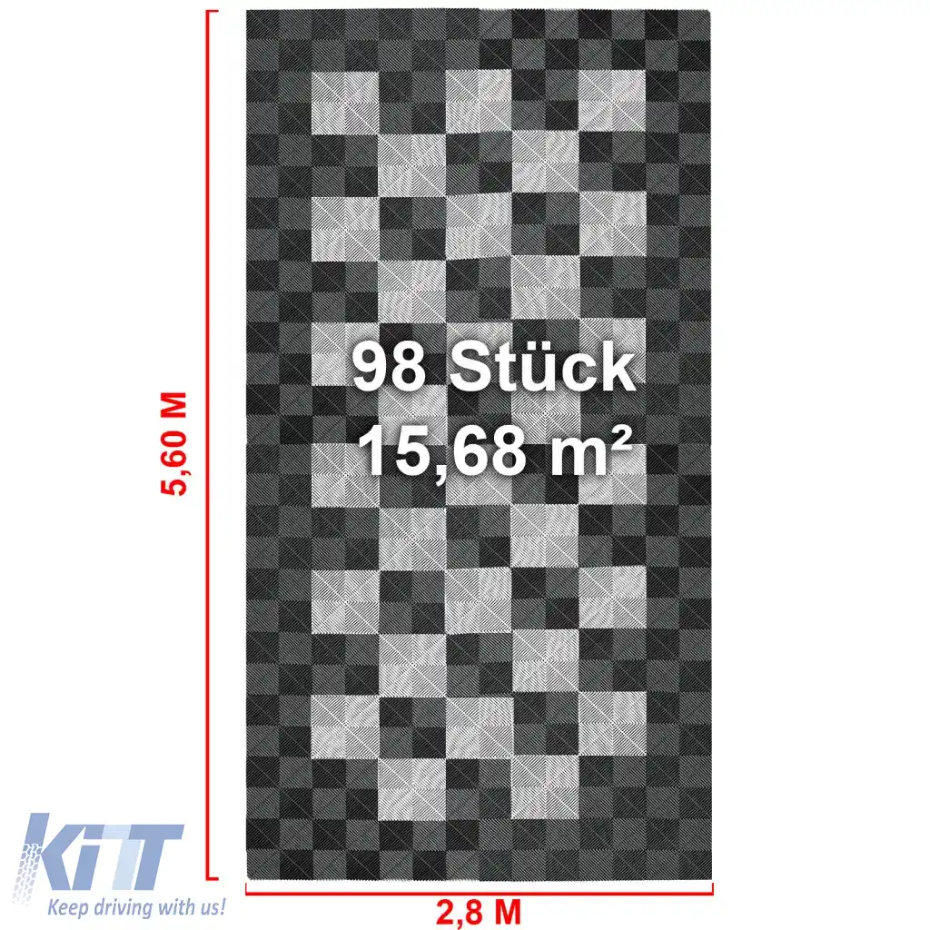 Plăci de podea RAMROXX Performance pentru garaj 2.8mx5.6m Gri Alb Set2-image-6326597