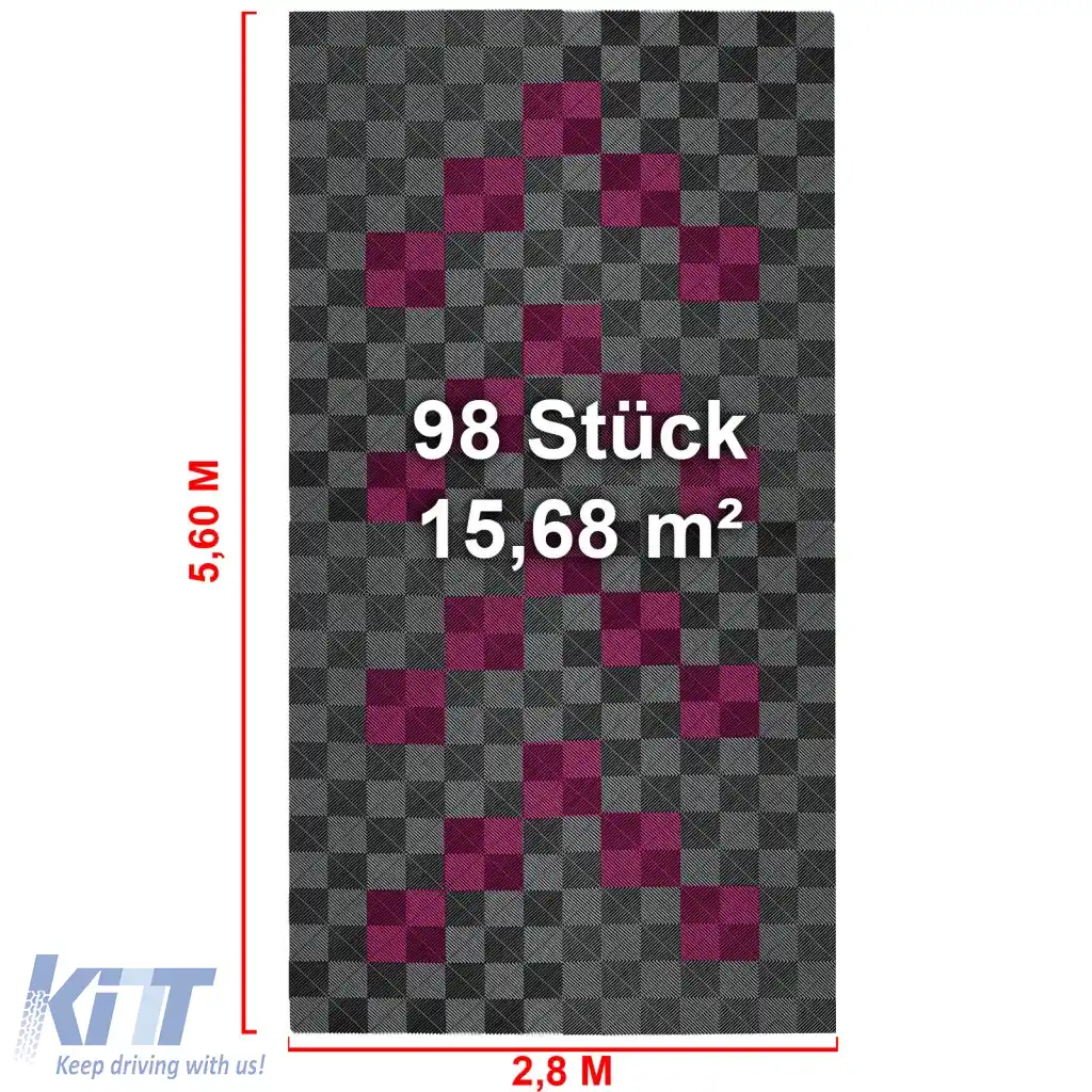 Plăci de podea RAMROXX Performance pentru garaj 2.8mx5.6m gri roz Set1-image-6326849
