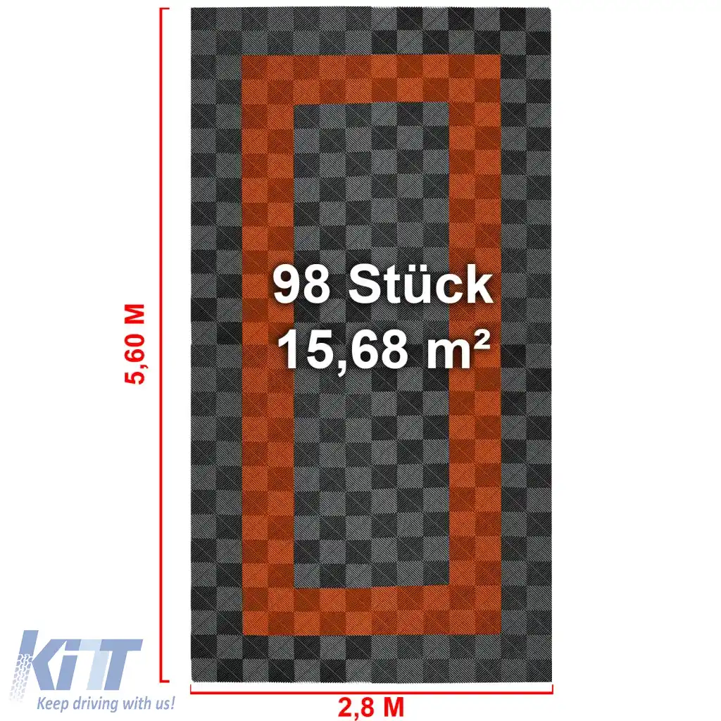 Plăci de podea RAMROXX Performance pentru garaj 2.8mx5.6m Gri Portocalie Set3-image-6326855