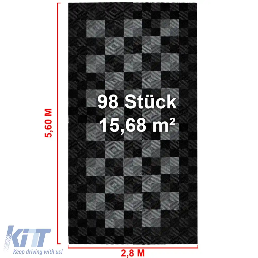 Plăci de podea RAMROXX Performance pentru garaj 2.8mx5.6m Set2 Negru Gri-image-6328202