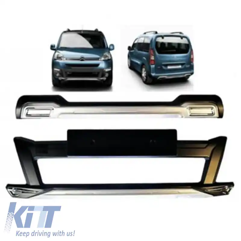 Plăci de protecție Bumper Body kit potrivite pentru Bumperul din Față și din Spate potrivite pentru Citroen Berlingo 2012-2018 2 Piese-image-6315957