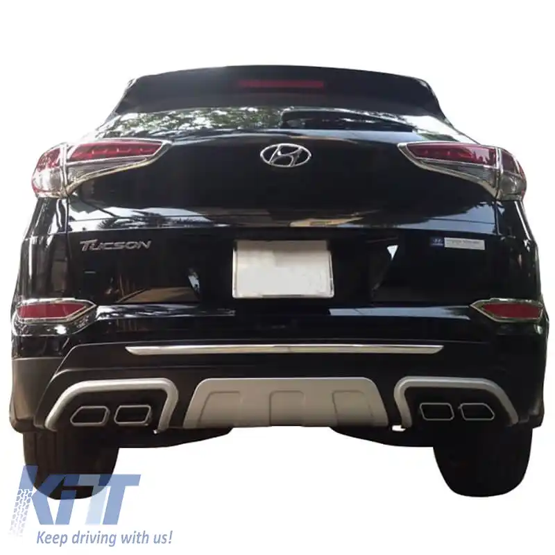 Plăci de protecție pentru caroserie, kit de bumper, potrivit pentru bumperul din față și din spate, potrivit pentru Hyundai Tucson 2015-2019, 2 piese-image-6301331