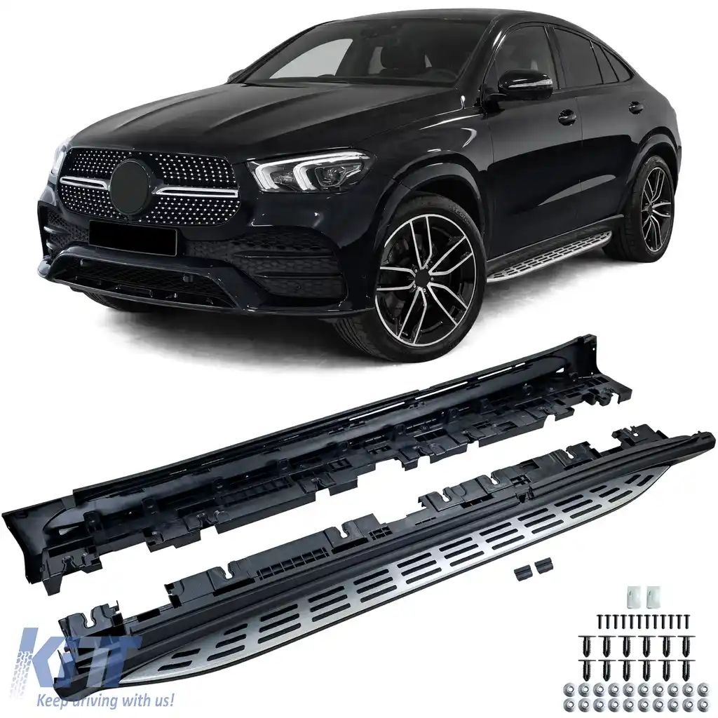 Plăci de rulare din aluminiu pentru protecție laterală stil OE, potrivite pentru Mercedes GLE C167 Coupe din 2020