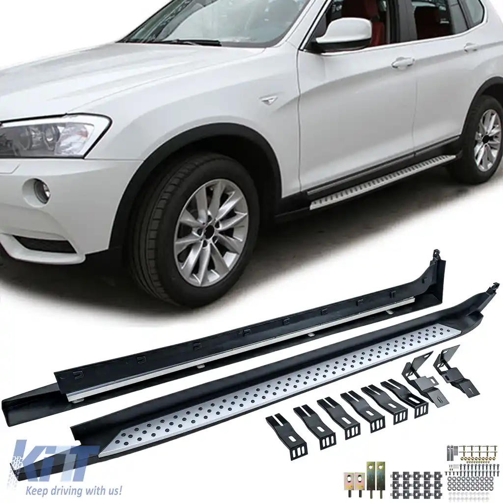 Plăci laterale de protecție din aluminiu stil OE cu ABE !! potrivite pentru BMW X3 F25 10-17