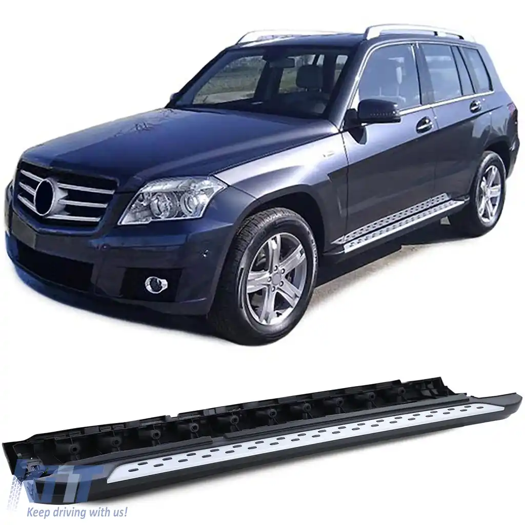 Plăci laterale din aluminiu pentru protecție OE cu ABE !! potrivite pentru Mercedes GLK X204 08-15