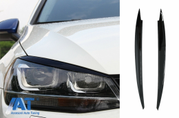 Pleoape Faruri compatibil cu VW Golf VII 7 5G (2013-2017) Negru Lucios-image-6070418
