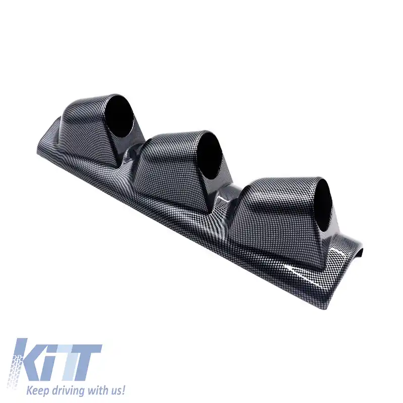 Pod de manometre pentru stalp Triplu (3 x 52mm) Aspect Carbon Prosport-image-6300878