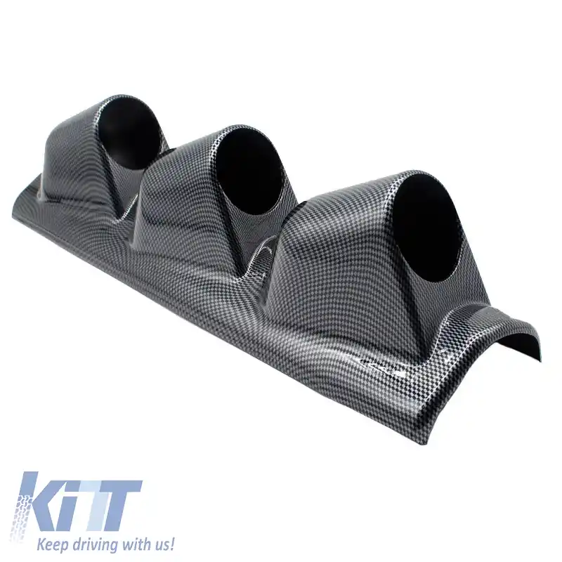 Pod de manometre pentru stalp Triplu (3 x 52mm) Aspect Carbon Prosport-image-6300879