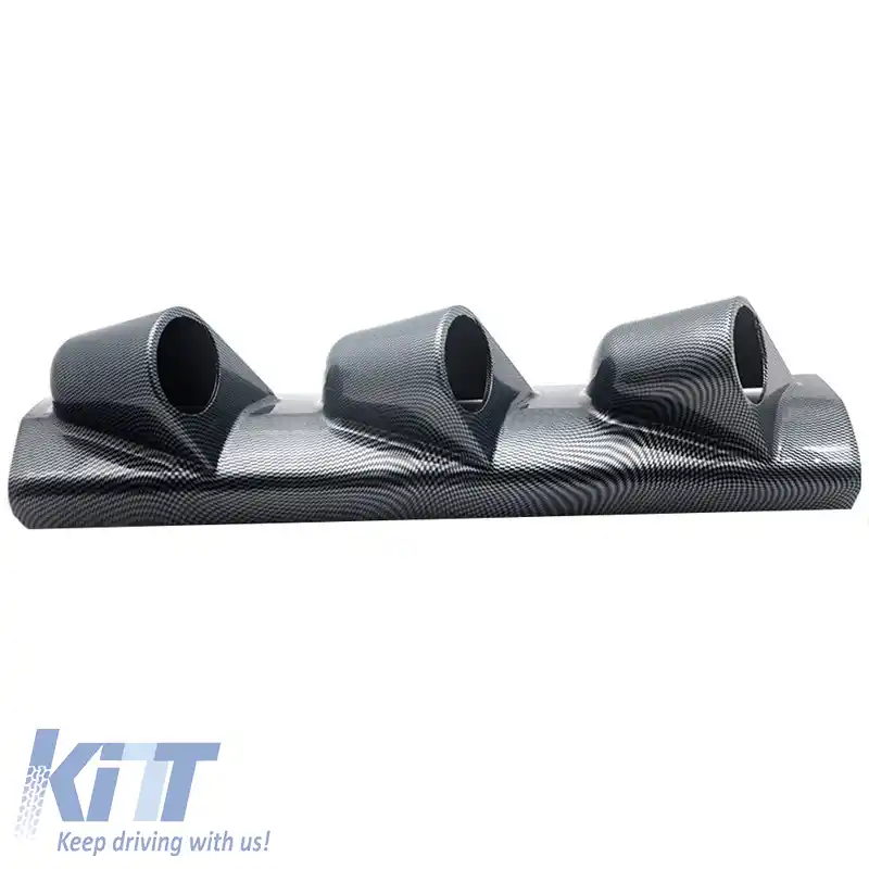 Pod de manometre pentru stalp Triplu (3 x 52mm) Aspect Carbon Prosport-image-6300882