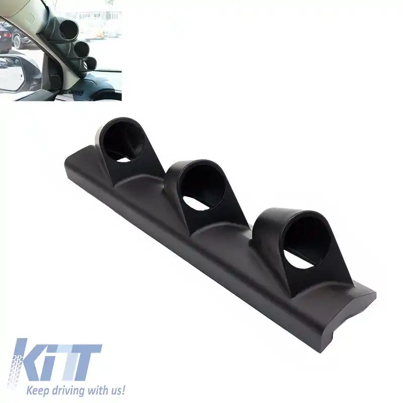 Pod pentru manometre pe stâlp Triplu (3 x 52mm) Negru Prosport