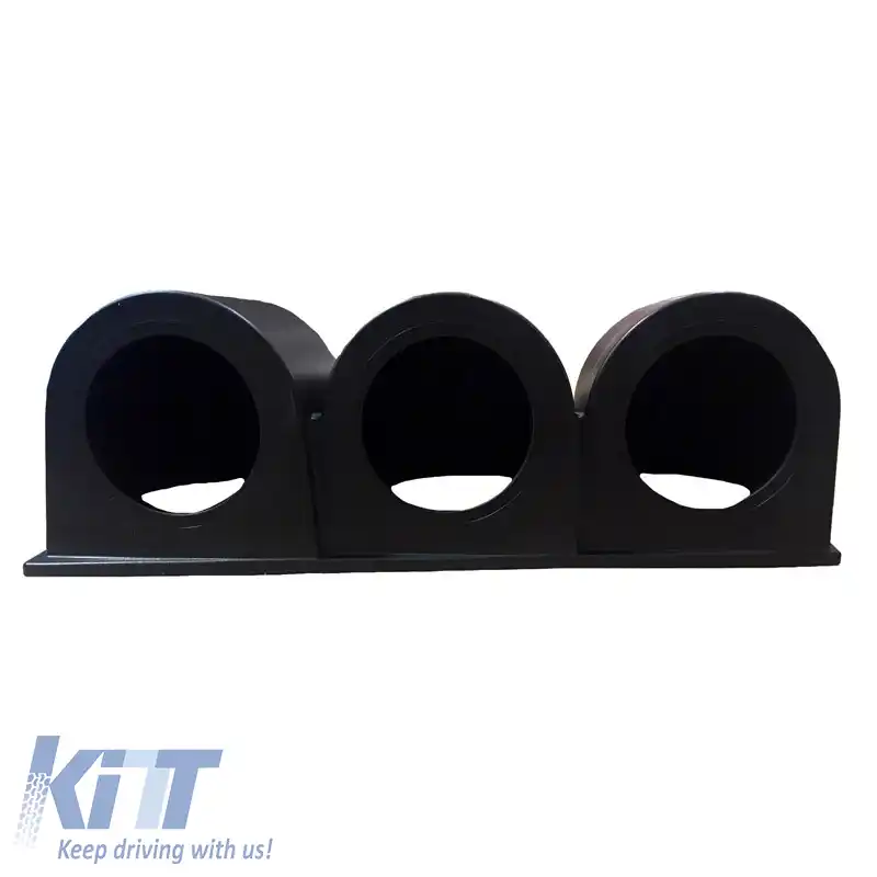 Pod pentru manometre pe tabloul de bord Triplu (3 x 52mm) Negru Auto Gauge-image-6300915