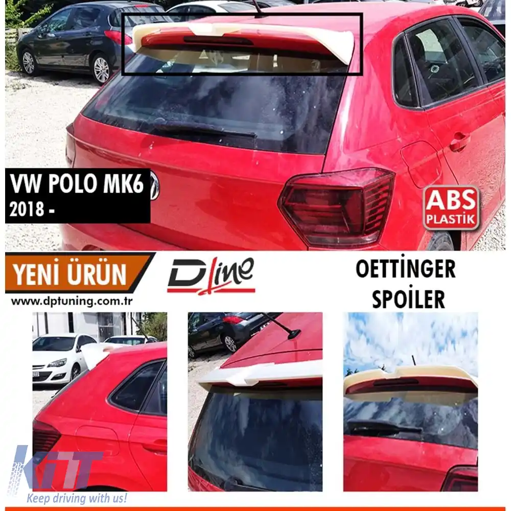 image-41-Polo Mk6 Oettinger Spoiler Acoperiș Suprafață Brută ABS / 2018-2021