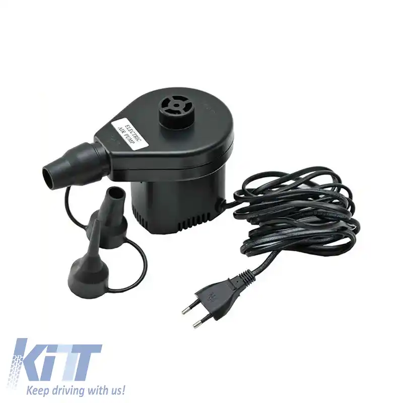 Pompă de aer electrică potrivită pentru saltele gonflabile, camping, piscină 12V 220V HT-196 1 bucată-image-6311017