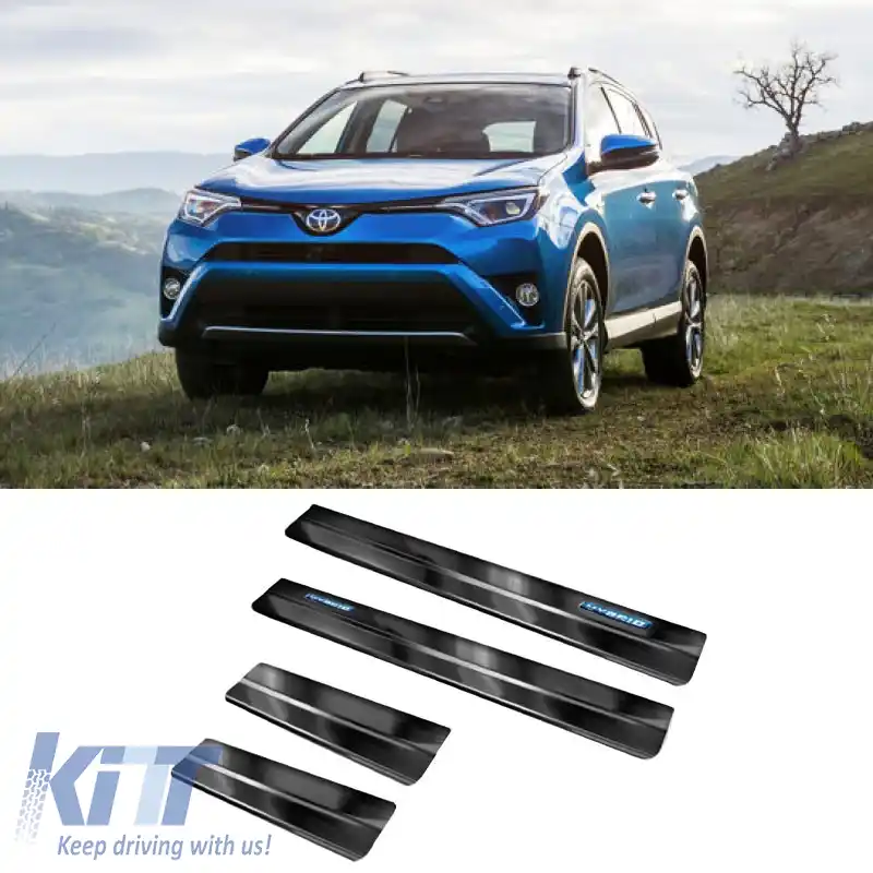Praguri decorative interioare pentru Toyota Rav4 16-18 / Toyota C-HR 2016+ Hybrid Negru 4 Pcs 2/23008-image-6305406