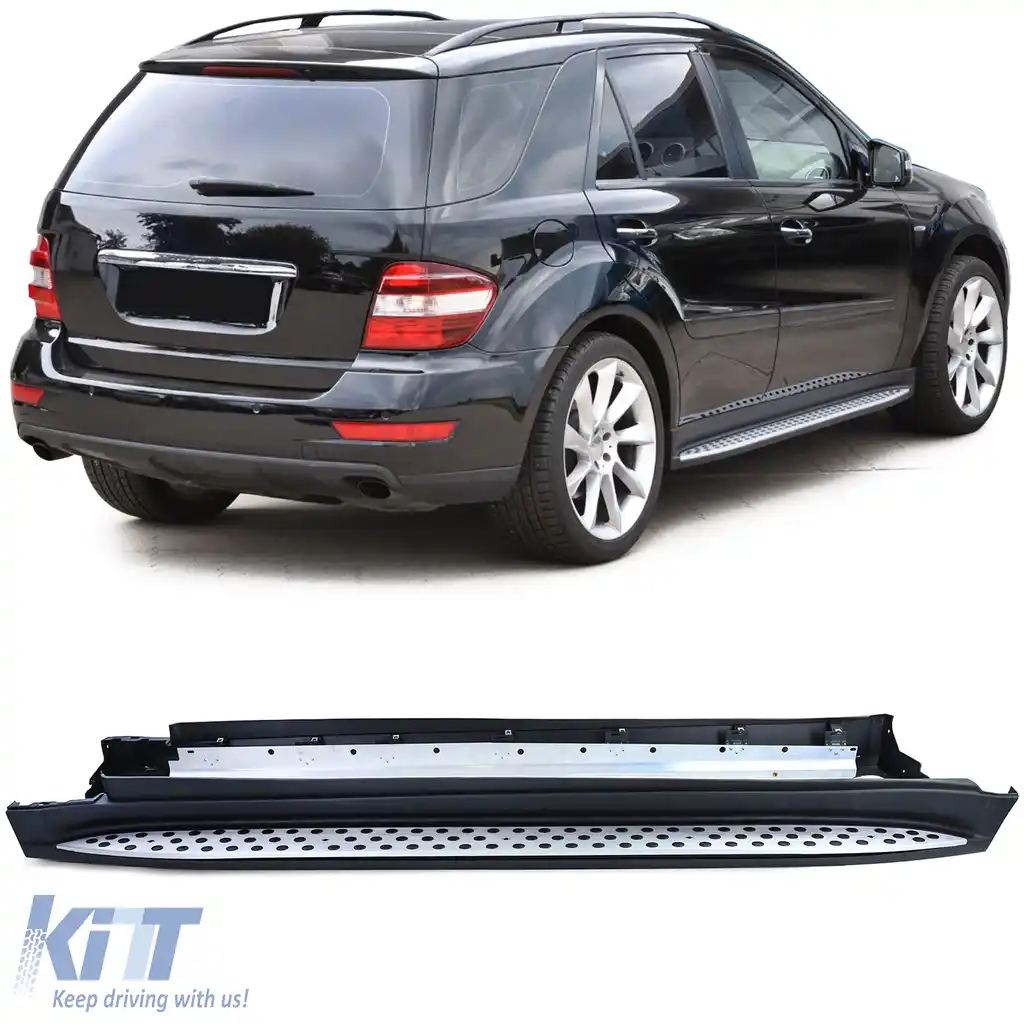 Praguri din aluminiu cu aspect OE cu ABE, potrivite pentru Mercedes ML W164 Clasa M 05-11-image-6203452