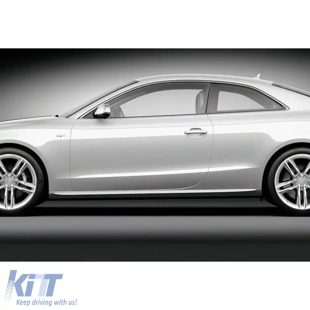 image-18-Praguri laterale A5 B8 S Line Stil Negru Pian Plastic Vacuum / 2007-2016