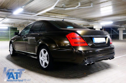 Praguri Laterale compatibil cu Mercedes S-Class W221 (2005-2013) S65 Design Versiunea Scurta-image-6053595