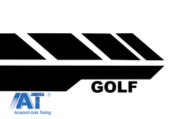 Praguri Laterale compatibil cu VW Golf VI Golf 6 (2008-2014) GTI Design cu Stickere Laterale Negre-image-6046348