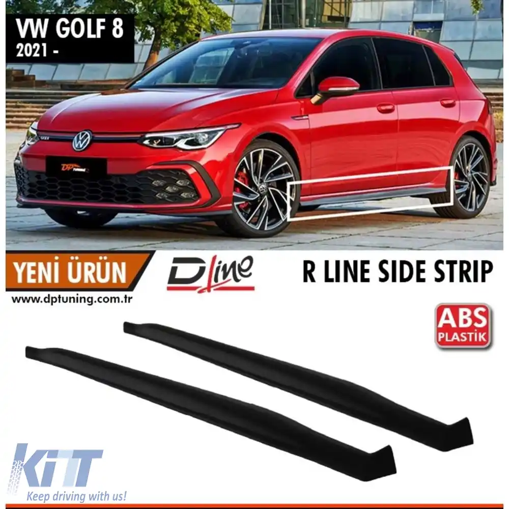 image-28-Praguri laterale Golf 8 R Line suprafață brută din plastic vidat / 2019 -