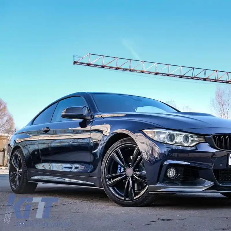 Praguri laterale potrivite pentru BMW 4 F32 / F33 / F36 13-17 Adăugați M-Sport & M-Tech Skirt 2 pc-image-6319321