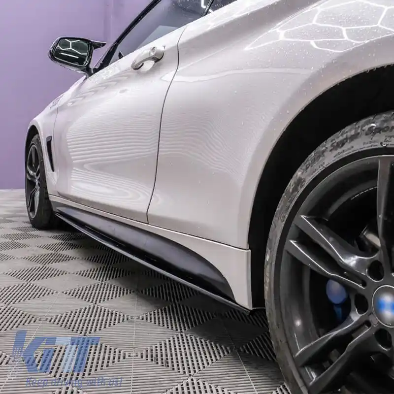 Praguri laterale potrivite pentru BMW 4 F32 / F33 / F36 13-17 Adăugați M-Sport & M-Tech Skirt 2 pc-image-6319323