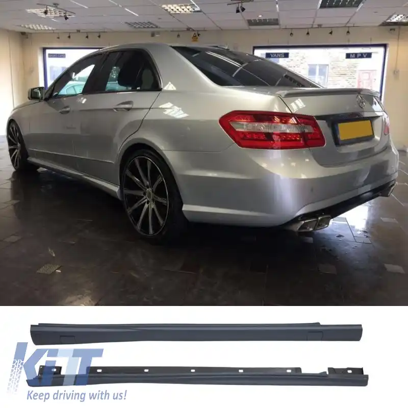 Praguri laterale potrivite pentru Mercedes-Benz E-Class W212 09-13 Aspect A Design din plastic ABS 2 buc-image-6299205