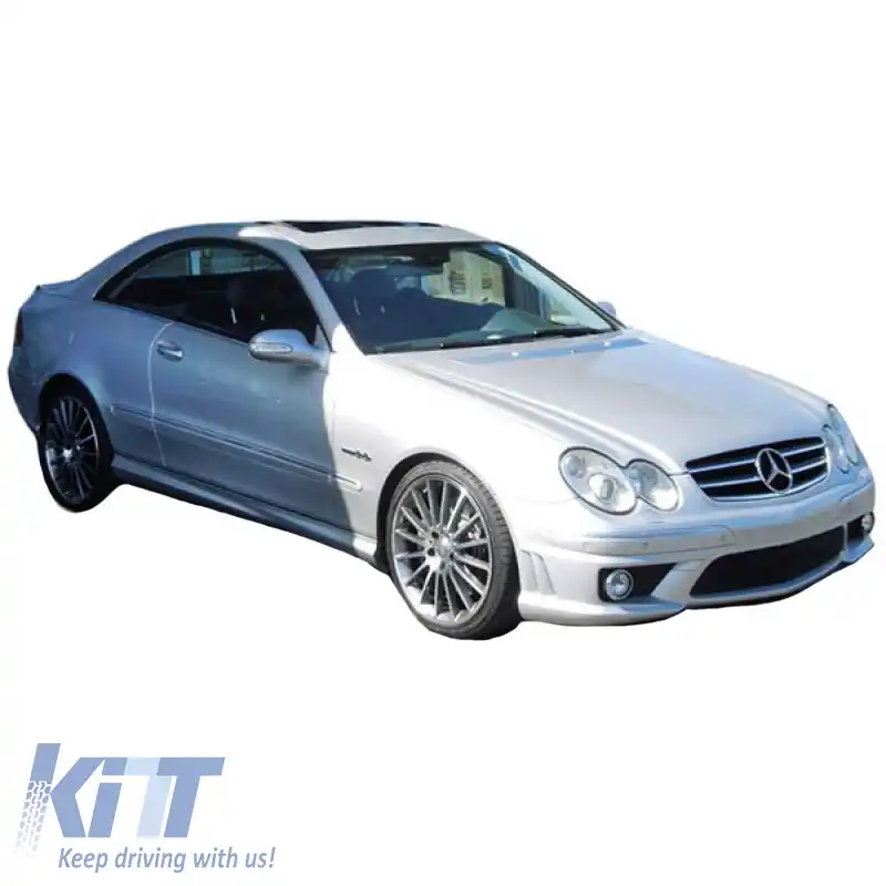 Praguri laterale potrivite pentru Mercedes-Benz CLK-Class W209 02-09 Aspect Design A din plastic ABS 2 buc-image-6299295