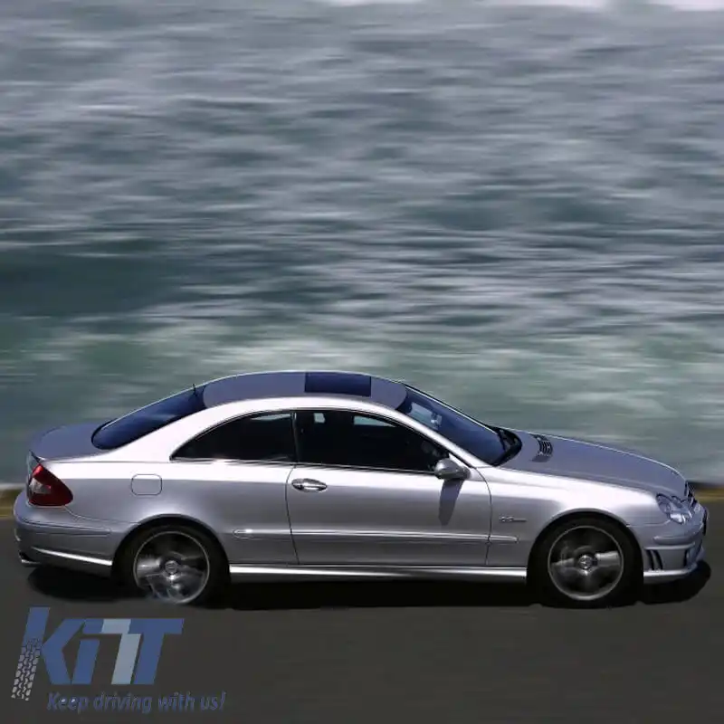 Praguri laterale potrivite pentru Mercedes-Benz CLK-Class W209 02-09 Aspect Design A din plastic ABS 2 buc-image-6299297