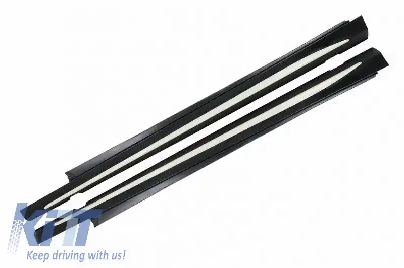 Praguri laterale potrivite pentru Mercedes-Benz C-Class W205 14-21 A Design C63s Facelift Look din plastic ABS 2 buc.-image-6323947