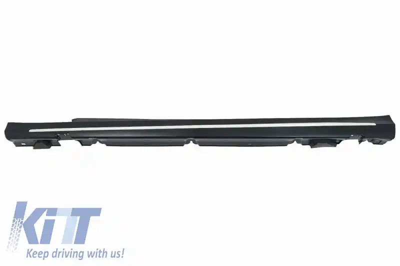 Praguri laterale potrivite pentru Mercedes-Benz C-Class W205 14-21 A Design C63s Facelift Look din plastic ABS 2 buc.-image-6324535